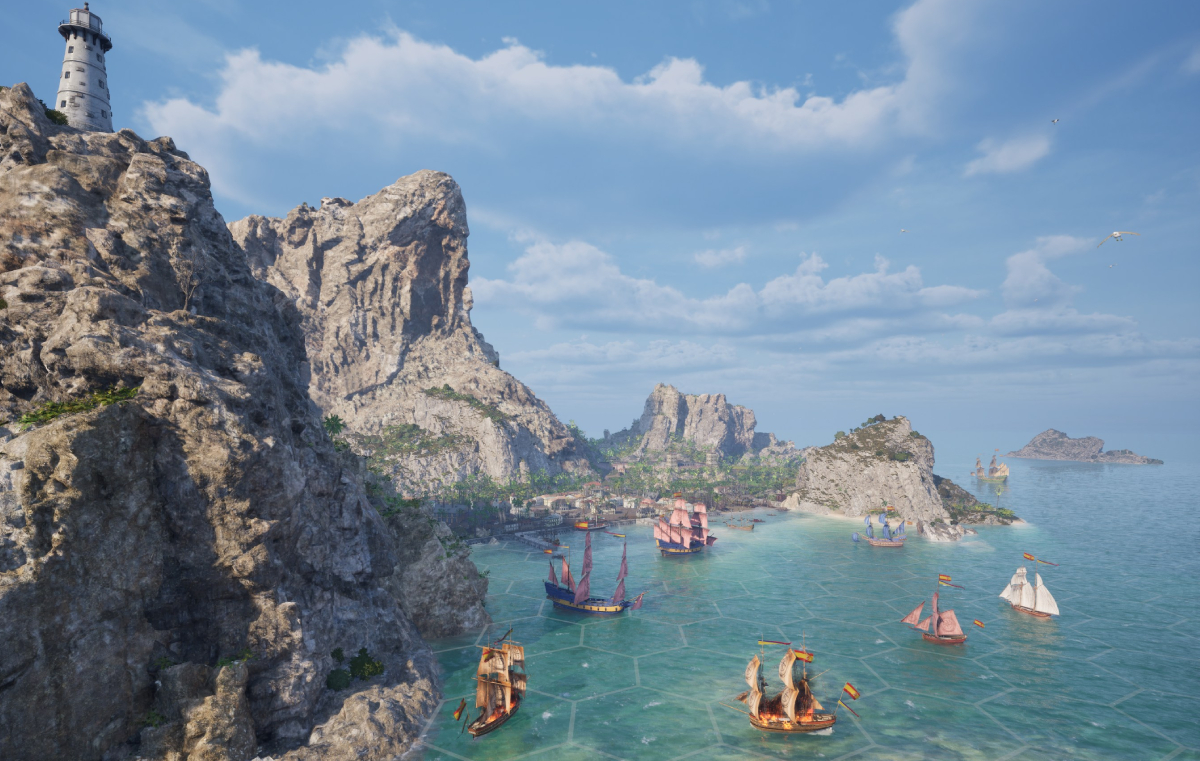 Fleet of various pirate ships